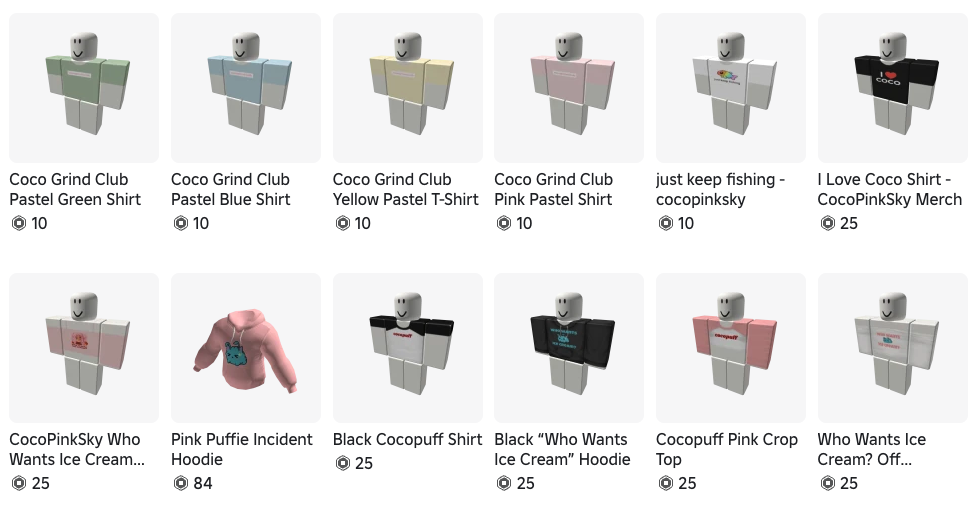 Shop my Roblox UGC Merch
